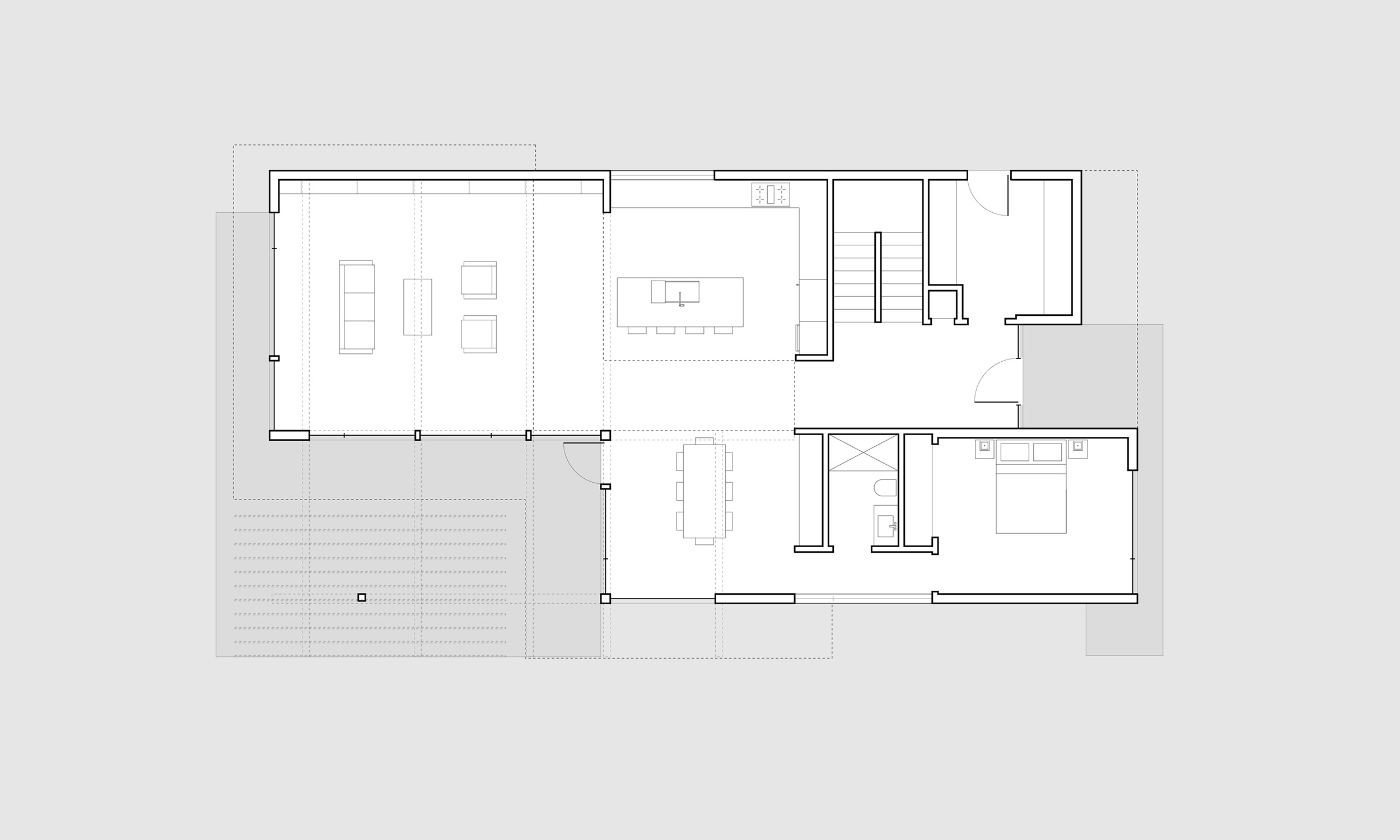 Graphic plan for Turkel Design's Axiom 2340 main level