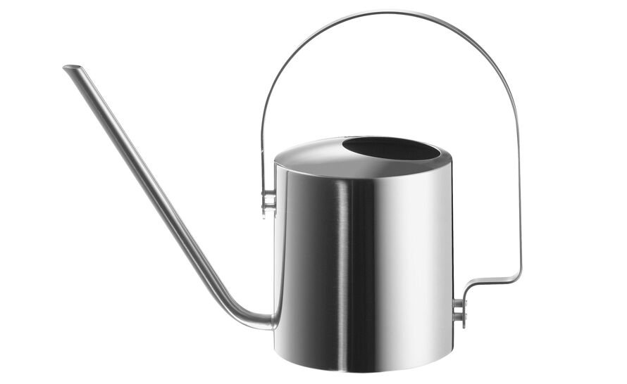 Steel watering can with sleek modern design