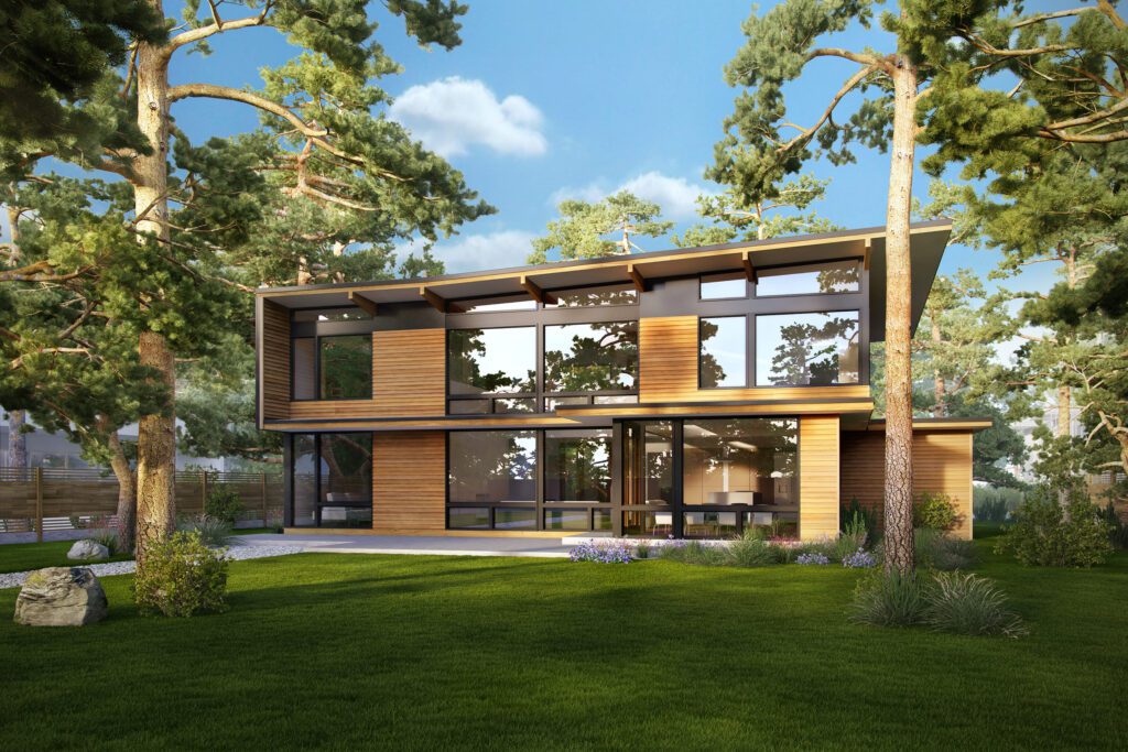 Rendering of Axiom 2390 modern prefab home design