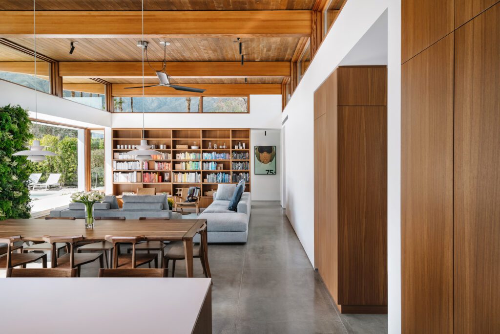 View of a great room of a modern house showing generous zones of movement