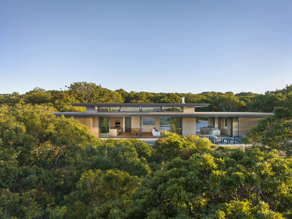 View of a modern island home in daylight